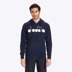 Bluza męska DIADORA HD FZ SWEAT DIADORA CLUB. Czarne bluzy męskie Diadora, m, bez wzorów, bez kaptura. Za 129.99 zł.