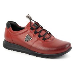 Buty męskie skórzane KAMPOL 25/39 czerwone. Czerwone trekkingi męskie . Za 408.14 zł.