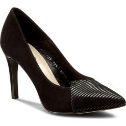 Szpilki KOTYL - 7287 Czarny Zamsz. Czarne szpilki damskie Kotyl, ze skóry. W wyprzedaży za 219.00 zł.
