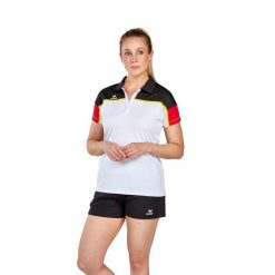 Damska koszulka polo Erima Change. Białe koszulki sportowe damskie Erima, bez wzorów, bez kołnierzyka, bez ramiączek, do piłki nożnej. Za 206.50 zł.