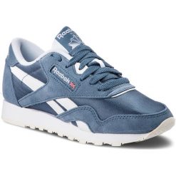 Buty Reebok - Cl Nylon CN4019 Blue Slate/White/Chalk. Niebieskie obuwie sportowe damskie marki Reebok, bez wzorów, z materiału. W wyprzedaży za 219.00 zł.