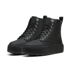 Damskie buty Karmen PUMA Black Silver Metallic. Czarne obuwie sportowe damskie Puma, bez wzorów, z gumy, trekkingowe. Za 405.55 zł.