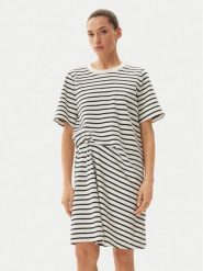 Weekend Max Mara Sukienka codzienna 2515621012650 Granatowy Regular Fit. Niebieskie sukienki damskie Weekend Max Mara, na co dzień, xs, bez wzorów, z bawełny, bez kołnierzyka, bez ramiączek, proste. Za 419.99 zł.