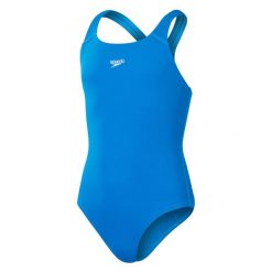 Damski Jednoczęściowy Strój Kąpielowy Medalist Eco Endurance+. Niebieskie kostiumy jednoczęściowe damskie Speedo, bez wzorów, z materiału, do pływania. Za 185.99 zł.