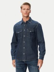Tommy Jeans Koszula jeansowa Western DM0DM23697 Granatowy Regular Fit. Niebieskie koszule męskie Tommy Jeans, m, bez wzorów, z bawełny, bez kołnierzyka, bez ramiączek. Za 409.99 zł.