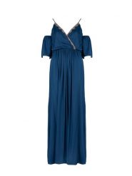 Liu Jo Sukienka "Maxi" | JF1024 T3093 | Kobieta | Niebieski. Niebieskie sukienki damskie Liu Jo, na co dzień, na lato, uniwersalny, bez wzorów, z elastanu, eleganckie, bez kołnierzyka, bez ramiączek, maxi, proste. W wyprzedaży za 459.00 zł.