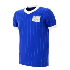 Koszulka retro piłkarska dla dorosłych - FC Zürich 1981 Wyjazdowa - Niebieska. Niebieskie koszulki sportowe męskie COPA FOOTBALL, bez wzorów, bez kołnierzyka, bez ramiączek, do piłki nożnej. Za 298.21 zł.