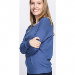 Niebieski Sweter Stand Alone. Niebieskie swetry damskie Born2be, na jesień. Za 39.99 zł.