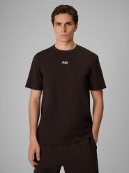 4F T-shirt regular gładki męski 4F | Robert Lewandowski - brązowy S. Brązowe koszulki sportowe męskie 4f, m, bez wzorów, z bawełny, bez kołnierzyka, bez ramiączek, na fitness i siłownię. Za 99.99 zł.