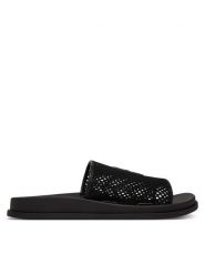 Calvin Klein Klapki Mesh Mule Slides HW0HW02889 Czarny. Czarne klapki damskie Calvin Klein, bez wzorów, z materiału, bez obcasa. Za 409.99 zł.