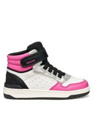 Geox Sneakersy J Washiba J36HXA 05415 C0563 S Biały. Białe buty sportowe dziewczęce Geox, bez wzorów, ze skóry, bez zapięcia. Za 169.99 zł.