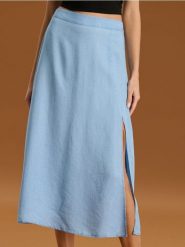 Spódnica midi z lyocellu - niebieski. Niebieskie spódnice damskie Sinsay, l, bez wzorów, z lyocellu, midi. Za 49.99 zł.