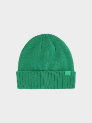 4F Czapka zimowa dziecięca - zielona Uniwersalny. Zielone buty zimowe dziewczęce 4f, bez wzorów, z syntetyku, bez zapięcia. Za 39.99 zł.