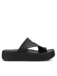 Crocs Japonki Getaway Platform Toe Loop 210834 Czarny. Czarne klapki damskie Crocs, bez wzorów, z tworzywa sztucznego, bez obcasa. Za 169.99 zł.