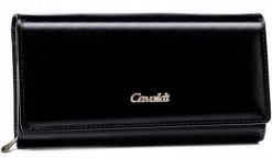 Portfel damski 4U Cavaldi PX20-20-BL czarny. Czarne portfele damskie 4U Cavaldi, bez wzorów, ze skóry ekologicznej. Za 51.99 zł.