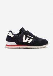 Granatowe Buty Sportowe Sneakersy z Geometrycznym Wzorem Reolita. Niebieskie buty sportowe męskie Born2be, bez zapięcia, trekkingowe. Za 139.99 zł.