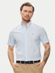 Tommy Hilfiger Koszula MW0MW33809 Błękitny Regular Fit. Niebieskie koszule męskie Tommy Hilfiger, m, bez wzorów, z bawełny, bez kołnierzyka, bez ramiączek. Za 179.99 zł.