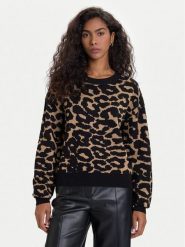 Vero Moda Sweter Siljeanimal 10330808 Brązowy Regular Fit. Brązowe swetry damskie Vero Moda, l, bez wzorów, z wiskozy, bez kołnierzyka, bez ramiączek, bez kaptura. Za 179.99 zł.