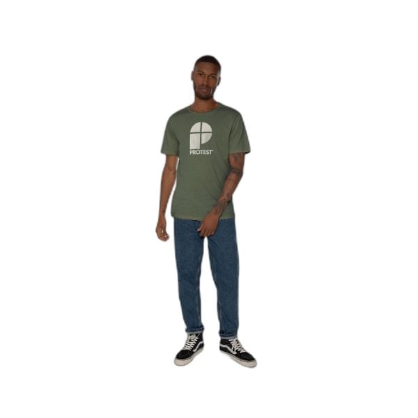 Klasyczny T-shirt Protest. Białe t-shirty męskie Protest, m, bez wzorów, klasyczne, bez kołnierzyka. Za 114.50 zł.