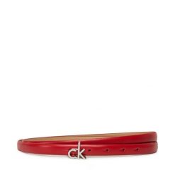 Pasek Calvin Klein. Czerwone paski damskie Calvin Klein, bez wzorów. Za 112.99 zł.