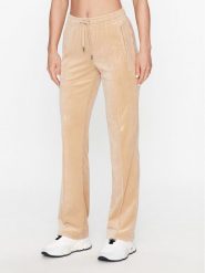Juicy Couture Spodnie dresowe Tina JCAPW045 Beżowy Regular Fit. Brązowe spodnie dresowe damskie Juicy Couture, m, bez wzorów, z dresówki. Za 199.99 zł.