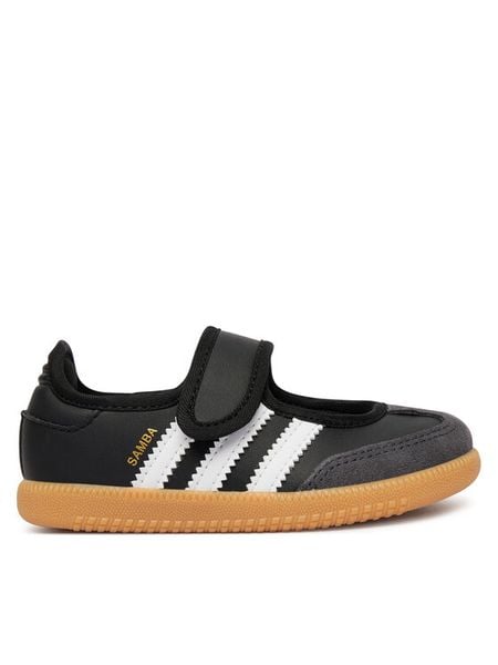 Adidas Baleriny Samba Jane LA3702 Czarny. Czarne baleriny dziewczęce Adidas, bez wzorów, ze skóry, bez zapięcia. Za 201.99 zł.