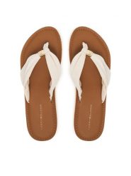 Tommy Hilfiger Japonki Th Ltr Footbed Summer Sandal FW0FW09194 Écru. Klapki damskie Tommy Hilfiger, bez wzorów, z materiału, bez obcasa. Za 229.99 zł.