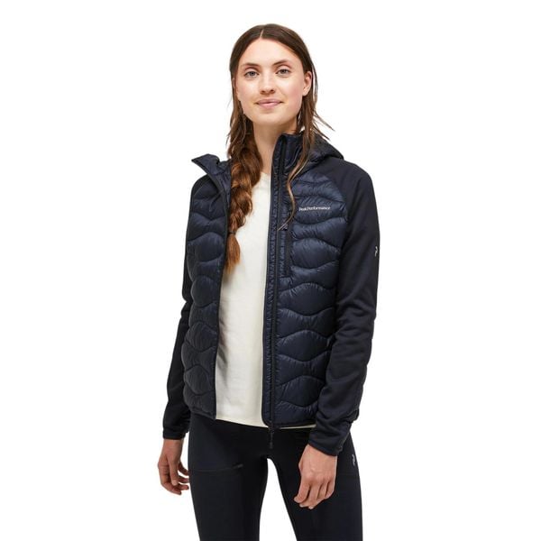 Kurtka Peak Performance puchowa damska Helium Down Hybrid Hood czarna - S. Czarne kurtki damskie Peak Performance, s, bez wzorów, z puchu, bez kaptura. W wyprzedaży za 939.00 zł.