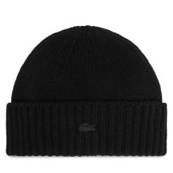 Czapka Lacoste. Czarne czapki i kapelusze damskie Lacoste, na zimę, bez wzorów. Za 329.99 zł.