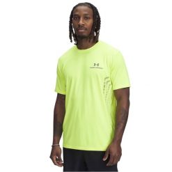 Koszulka Under Armor Vanish Energy Graphic Ss Dorosłych. Żółte koszulki sportowe męskie Under Armour, l, bez wzorów, z elastanu, bez kołnierzyka, bez ramiączek, na fitness i siłownię. Za 262.99 zł.
