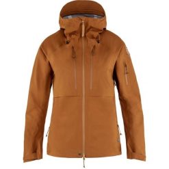 Kurtka damska Fjallraven Keb Eco-Shell Jacket. Brązowe kurtki damskie Fjällräven, xs, bez wzorów, z materiału, bez kaptura. Za 1,869.99 zł.