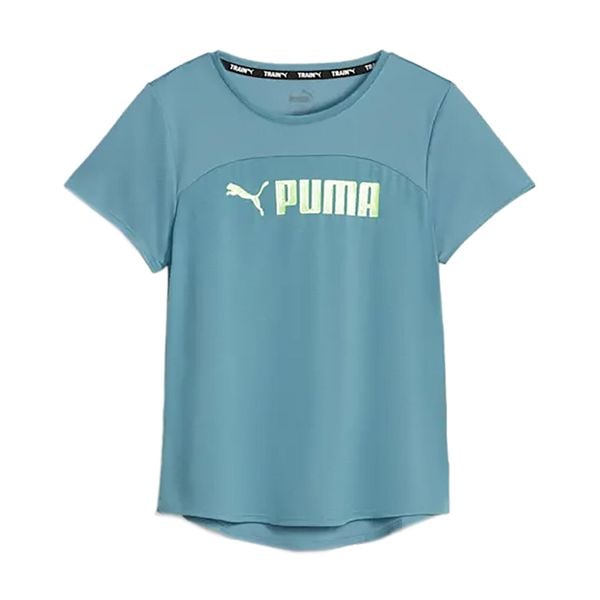 T-shirt treningowy damski PUMA Fit Logo Ultrabreathe. Niebieskie koszulki sportowe damskie Puma, xs, bez wzorów, sportowe, bez kołnierzyka. Za 75.99 zł.