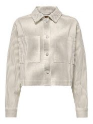 ONLY Kurtka jeansowa Naomi 15363815 Beżowy Regular Fit. Brązowe kurtki damskie Only, xs, bez wzorów, z bawełny, bez kaptura. Za 199.99 zł.