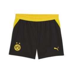 Damskie szorty Borussia Dortmund 26/27 PUMA. Czarne szorty damskie Puma, m, bez wzorów, z materiału, klasyczne, z standardowym stanem. Za 199.00 zł.