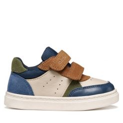 Sneakersy Geox. Brązowe trampki i tenisówki chłopięce Geox, bez wzorów, bez zapięcia. Za 269.99 zł.