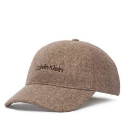 Czapka z daszkiem Calvin Klein. Brązowe czapki i kapelusze męskie Calvin Klein, bez wzorów. Za 209.99 zł.