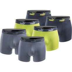 Bokserki majtki męskie Puma Boxershorts 6-pak bawełniane. Niebieskie bokserki męskie Puma, m, bez wzorów, z bawełny. Za 190.00 zł.
