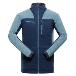 Bluza męska sportowa turystyczna Alpine Pro Onnec 3. Niebieskie bluzy męskie Alpine Pro, m, bez wzorów, bez kaptura. W wyprzedaży za 369.00 zł.