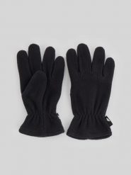 4F Rękawiczki polarowe Touch Screen dziecięce - czarne S/M. Czarne buty zimowe chłopięce 4f, bez wzorów, z polaru, bez zapięcia. Za 39.99 zł.