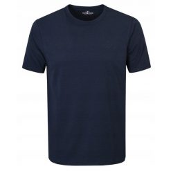 Koszulka Męska (T-Shirt) - Pako Jeans - Domieszka Elastanu, Granatowa. Niebieskie t-shirty męskie Pako Jeans, l, bez wzorów, z bawełny, casualowe, bez kołnierzyka. Za 65.00 zł.