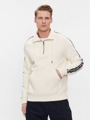 Tommy Hilfiger Bluza Global Stripe MW0MW33661 Beżowy Regular Fit. Brązowe bluzy męskie Tommy Hilfiger, m, bez wzorów, z syntetyku, bez kaptura. Za 559.99 zł.
