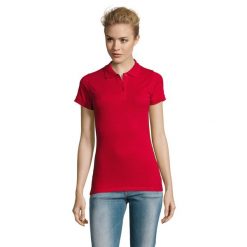 Damska Koszulka Polo Perfect. Czerwone koszulki sportowe damskie SOL'S, s, bez wzorów, bez kołnierzyka, bez ramiączek. Za 64.99 zł.
