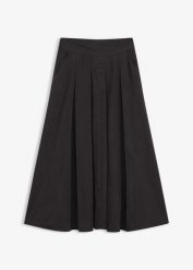 Spódnica midi z miękkiej mieszanki wiskozy. Szare spódnice damskie bonprix, bez wzorów, z wiskozy, midi. Za 209.99 zł.