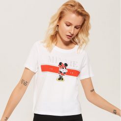 T-shirt Disney - Biały. Białe t-shirty damskie House, z motywem z bajki. Za 39.99 zł.
