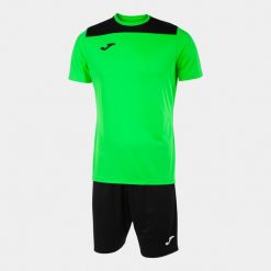 Zestaw koszulka i spodenki Joma Phoenix II. Czarne szorty dla chłopców Joma, bez wzorów, z materiału, sportowe. Za 182.50 zł.