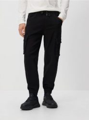 Jeansy cargo jogger - czarny. Czarne jeansy męskie Reserved. Za 159.99 zł.