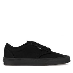 Trampki Vans. Czarne trampki i tenisówki chłopięce Vans, bez wzorów, bez zapięcia. Za 169.99 zł.