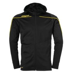 Kurtka z kapturem Uhlsport Stream 22. Czarne kurtki męskie Uhlsport, xl, bez wzorów, z dresówki, do piłki nożnej. W wyprzedaży za 190.50 zł.