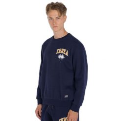 Bluza z okrągłym dekoltem Errea Graphic 51. Niebieskie bluzy męskie ERREA, z bawełny, bez zapięcia, na fitness i siłownię. W wyprzedaży za 161.50 zł.