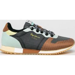 Pepe Jeans - Buty. Brązowe obuwie sportowe damskie Pepe Jeans, bez wzorów, z gumy. W wyprzedaży za 249.90 zł.